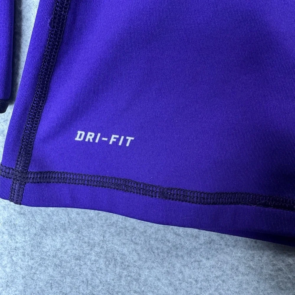 Nike Pro Hyperwarm 1/2 Zip Jacket Womens Large Fitted Purple 604885-504